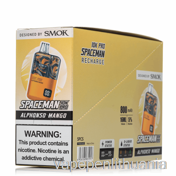 Spaceman 10k Pro Vienkartinis (5 Pak.) Vape Skystis